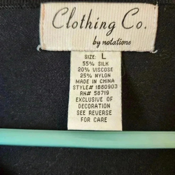 Clothing Co. By Notations Vintage Sweater Beaded Butterfly Cardigan Silk Large - Picture 4 of 7